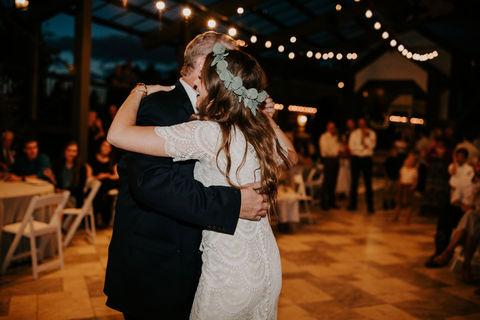Photo Courtesy of Tressa Wixom Photography - out door wedding venue at night 