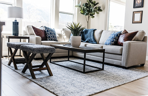 Down to Earth Projects | Jalais Lane - Sectional coffee table living room seating 
