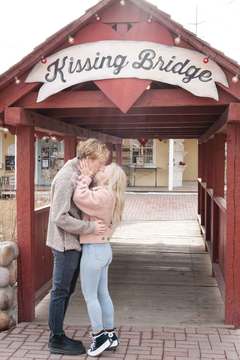 The Kissing Bridge at Valentine's - the kissing bridge at gardner village 