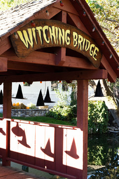 Gardner Village WitchFest - witching bridge 