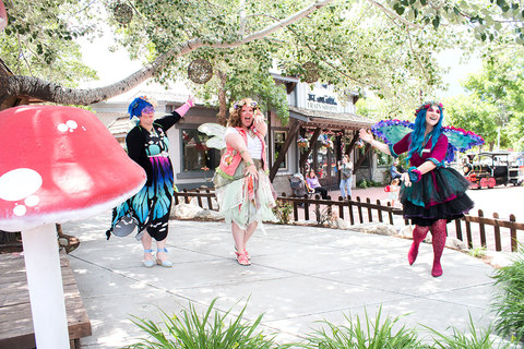 Woodland Fairy Festival - fairies dancing on stage during the kids parade 