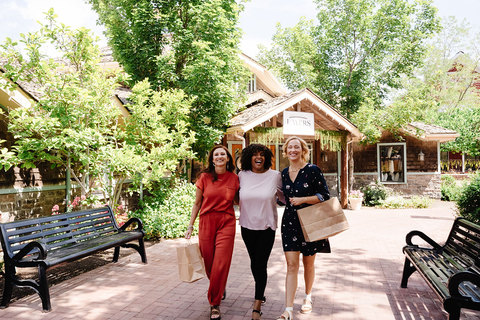 Friends Shopping at Gardner Village - three friends shopping at layers bedding at gardner village 
