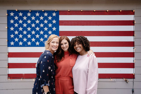Gardner Village Photo Spot - three friends in front of flag mural at gardner village 