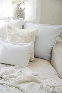 Sky Blue Pillows - blue and white pillows 