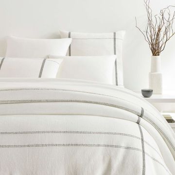 Atherton Duvet Cover - white duvet cover and pillows 