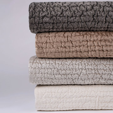 Baldwin Quilts - four textured velvet quilts 