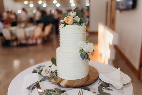Weddings at The Gathering Place - wedding cake during reception  