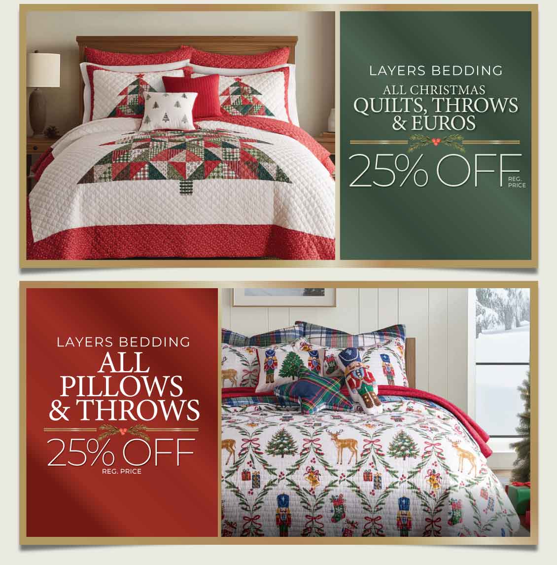 holiday sale layers bedding