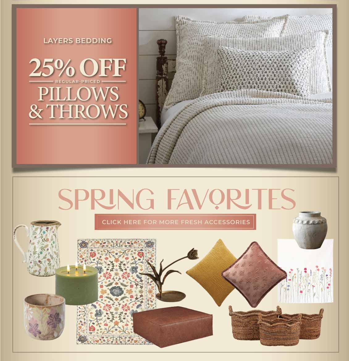 layers bedding spring sale