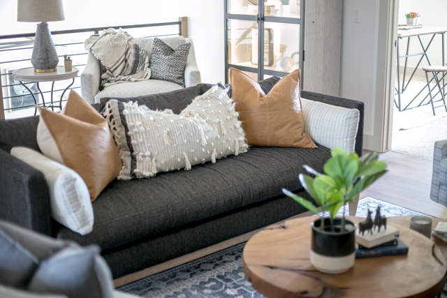 black sofa