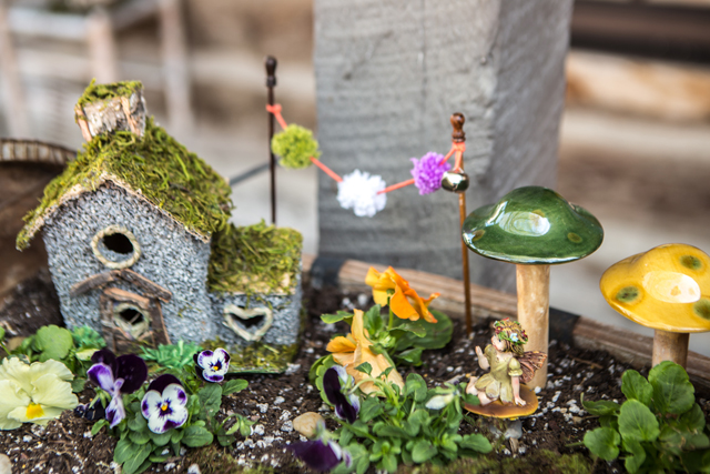 pom pom fairy garden