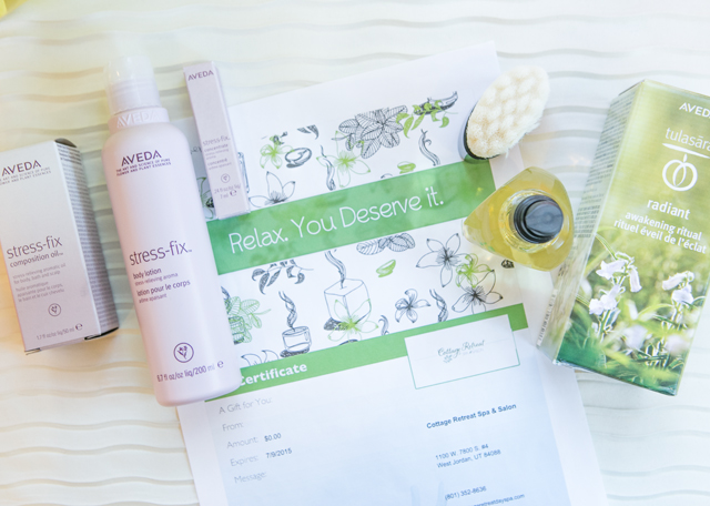 spa salon gift card aveda skin care products