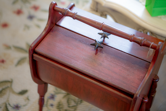 antique yarn box